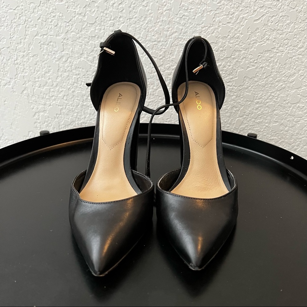 Black Block Heel Pumps